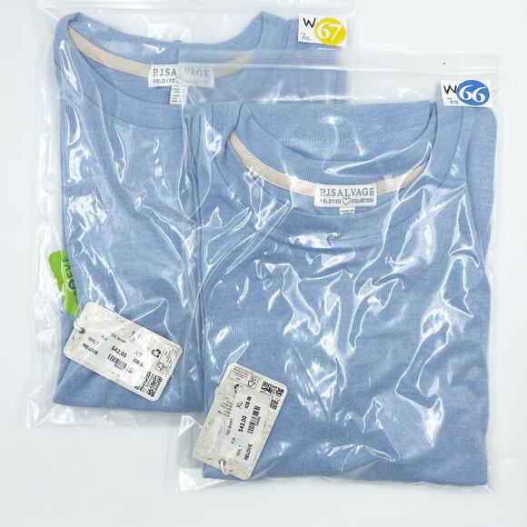 PJ Salvage RELOVED Short Sleeve Pajama Lounge Top Ice Blue XL Style # RIRLT NEW - Picture 6 of 6